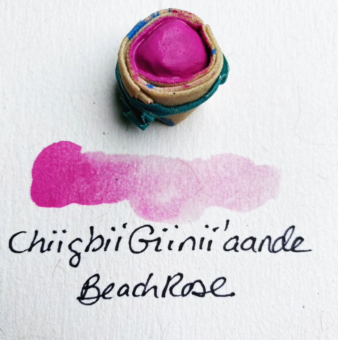 Swatch of Beam Paints' hot pink