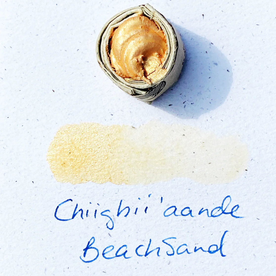 Swatch of Beam Paints' golden metallic