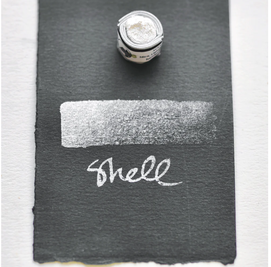 Swatch of Beam Paints' irridescent white