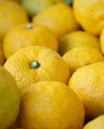 close up of yuzu fruit