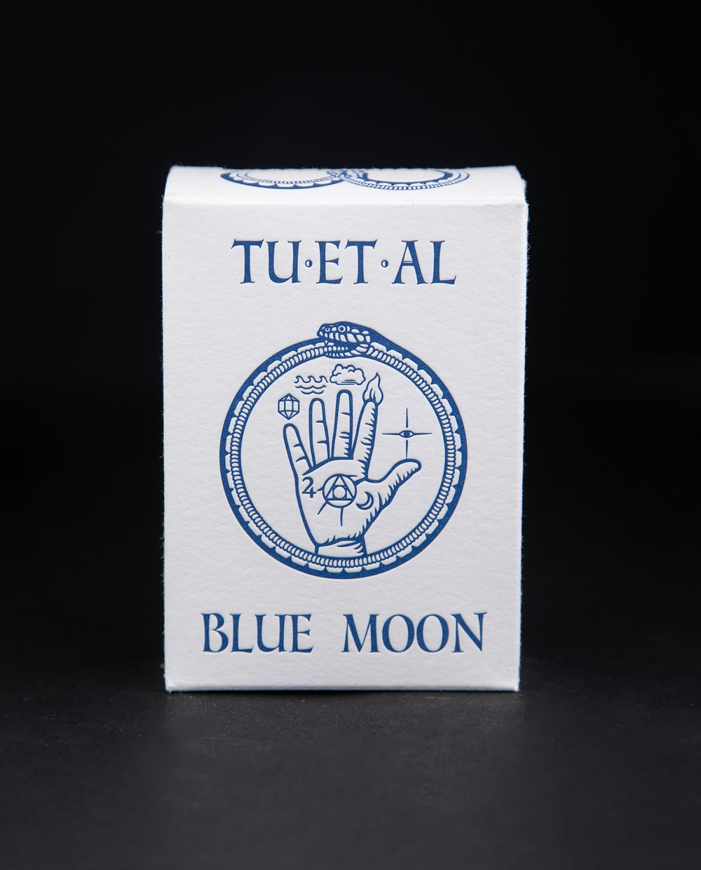 White cardboard soap box containing TU-ET-AL's 