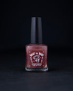 "Willdflowers" nail polish by Death Valley Nails. The polish is an earthy rose colour.