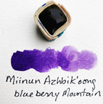 Swatch of Beam Paints' purple "Blueberry Mountain" watercolour paintstone.