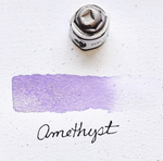 Swatch of Beam Paints' light purple-coloured "Amethyst " watercolour paintstone.